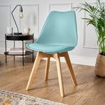 Rocco Tulip Dining Chairs - Duck Egg Blue - Bargainia.com - 