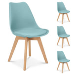 Rocco Tulip Dining Chairs - Duck Egg Blue - Bargainia.com - 