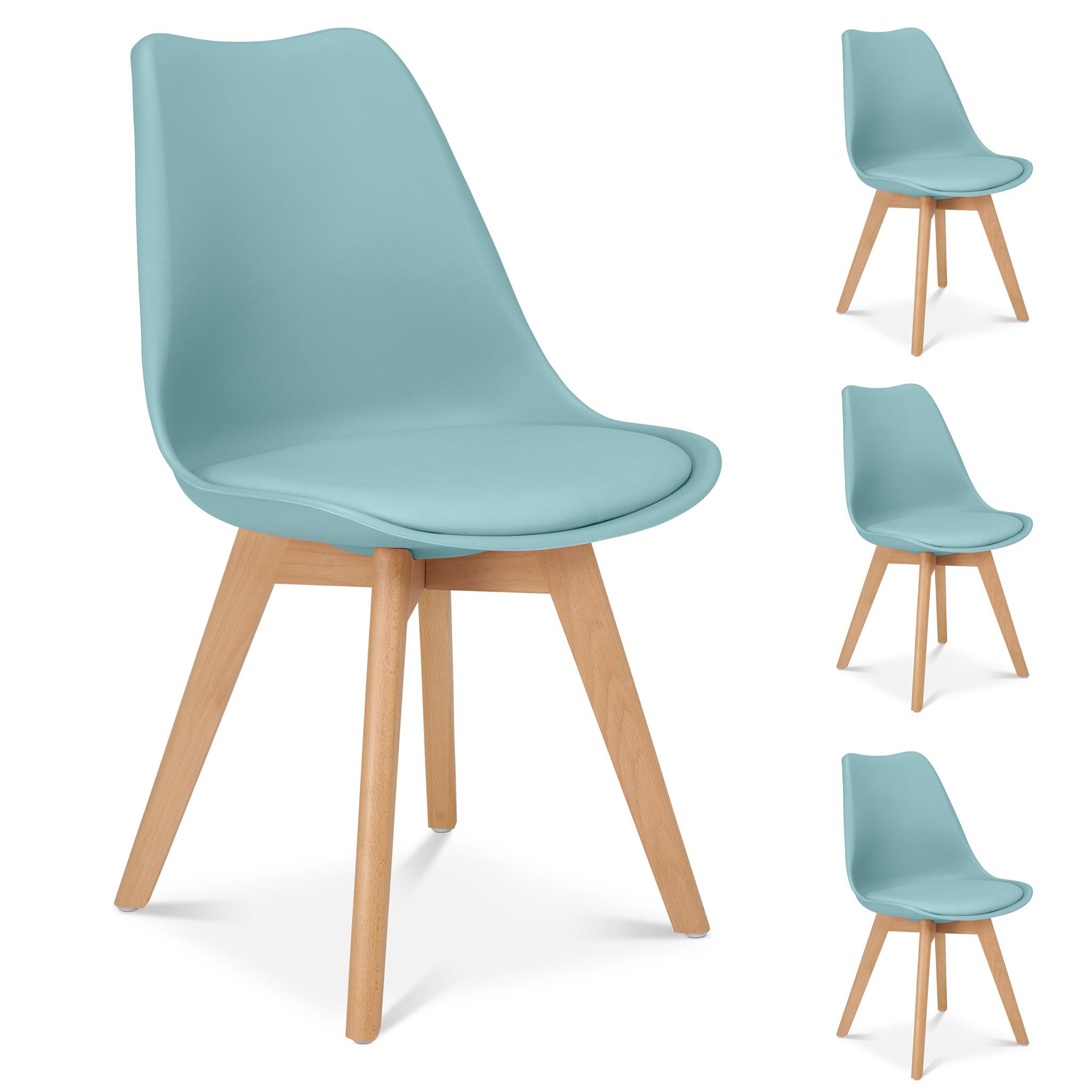 Rocco Tulip Dining Chairs - Duck Egg Blue Bargainia