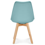 Rocco Tulip Dining Chairs - Duck Egg Blue - Bargainia.com - 