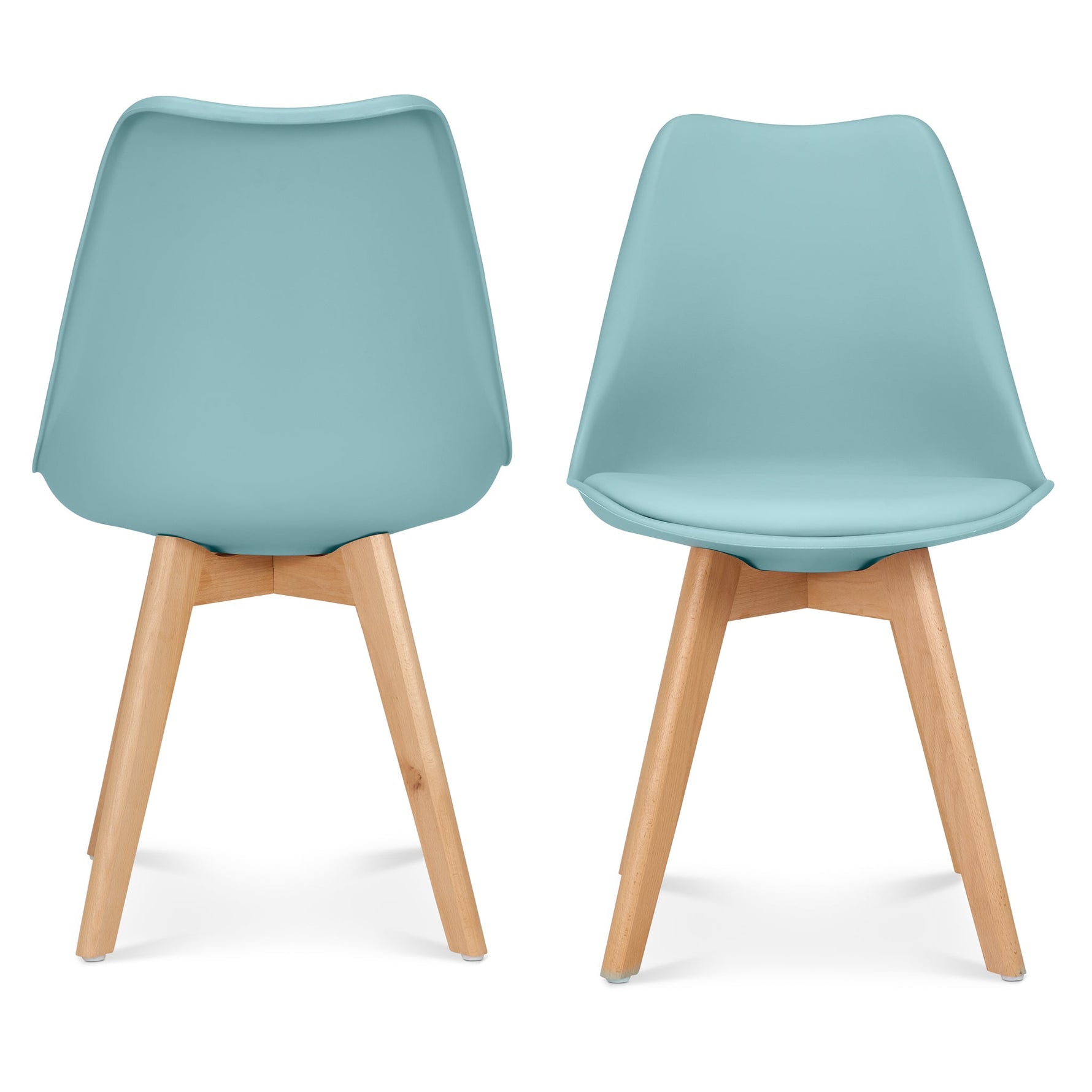 Rocco Tulip Dining Chairs - Duck Egg Blue - Bargainia.com - 