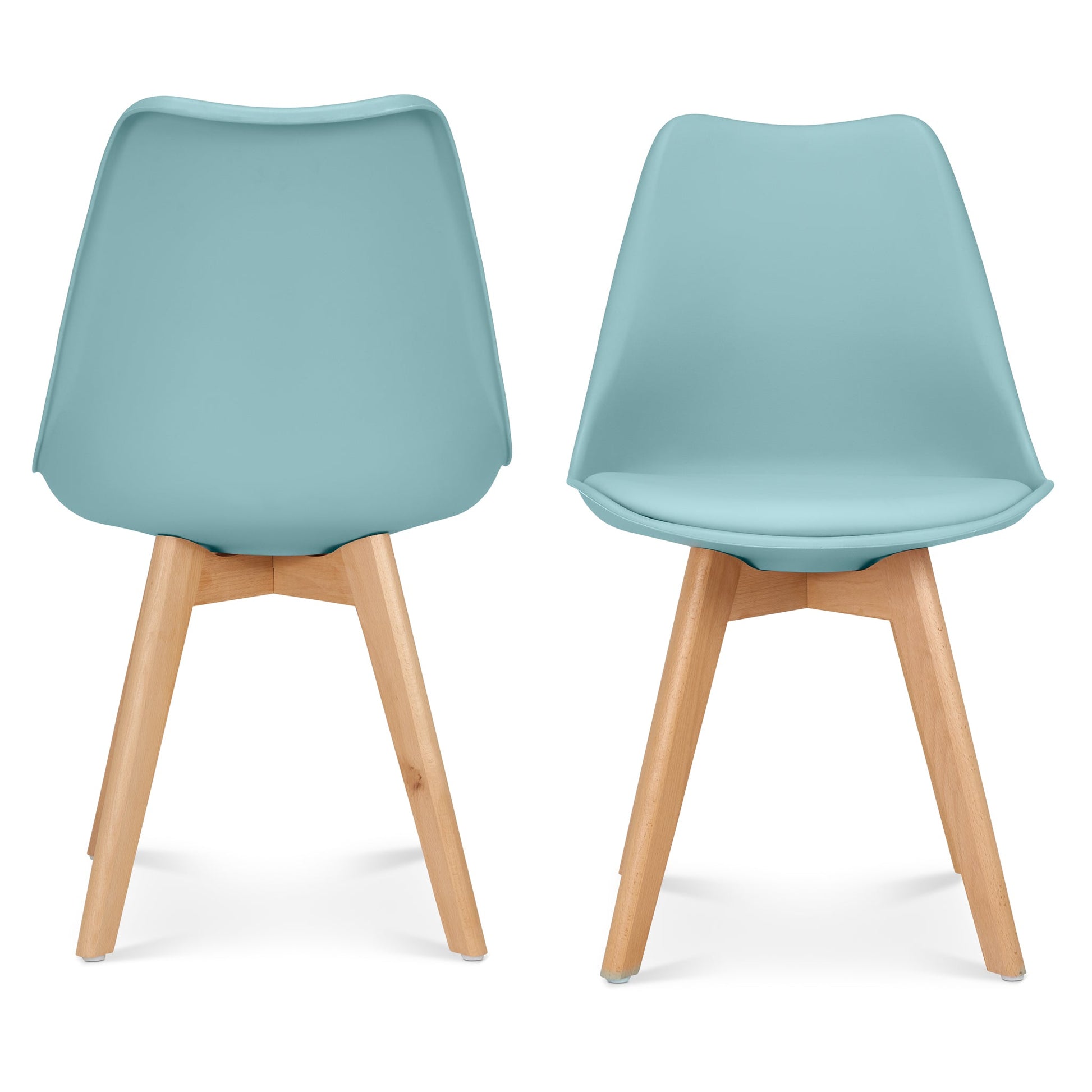 Rocco Tulip Dining Chairs - Duck Egg Blue Bargainia