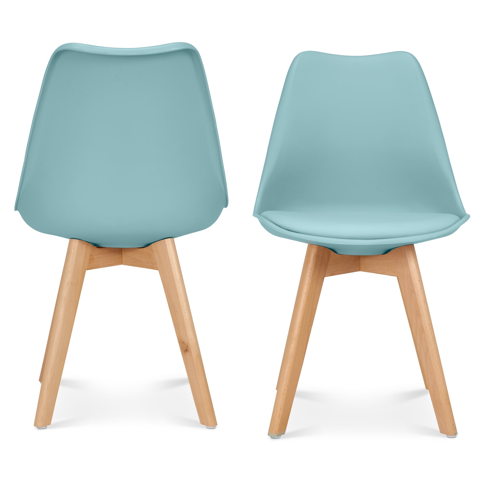 Rocco Tulip Dining Chairs - Duck Egg Blue Bargainia