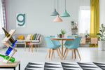 Rocco Tulip Dining Chairs - Duck Egg Blue - Bargainia.com - 