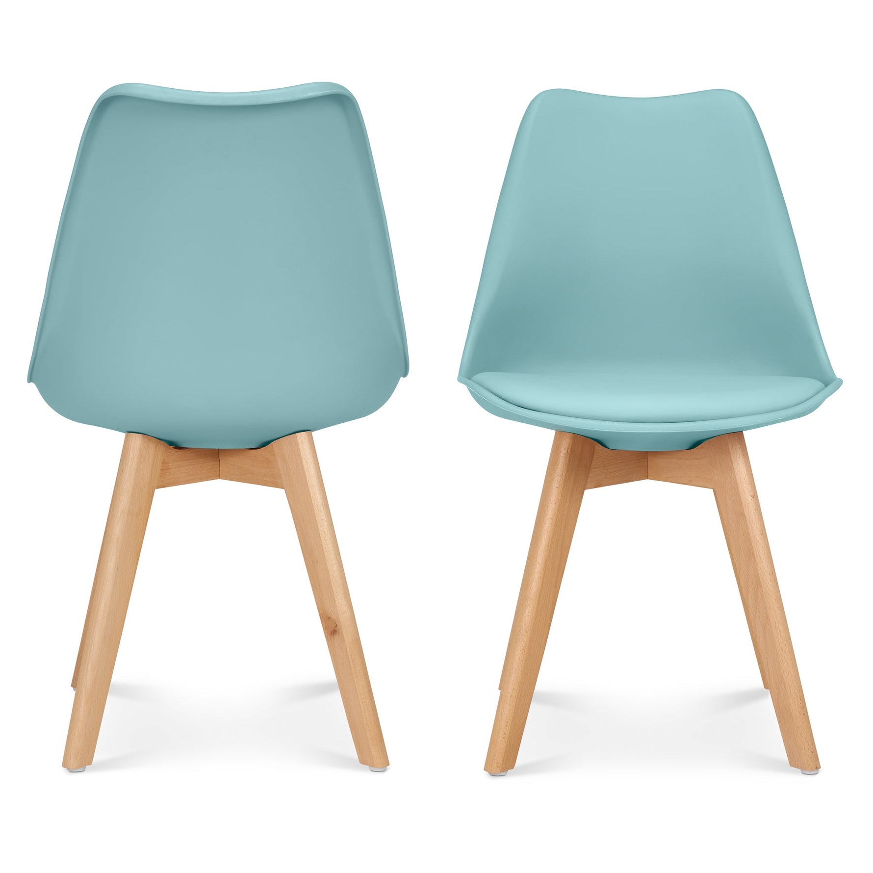 Rocco Tulip Dining Chairs - Duck Egg Blue - Bargainia.com - 