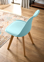 Rocco Tulip Dining Chairs - Duck Egg Blue - Bargainia.com - 