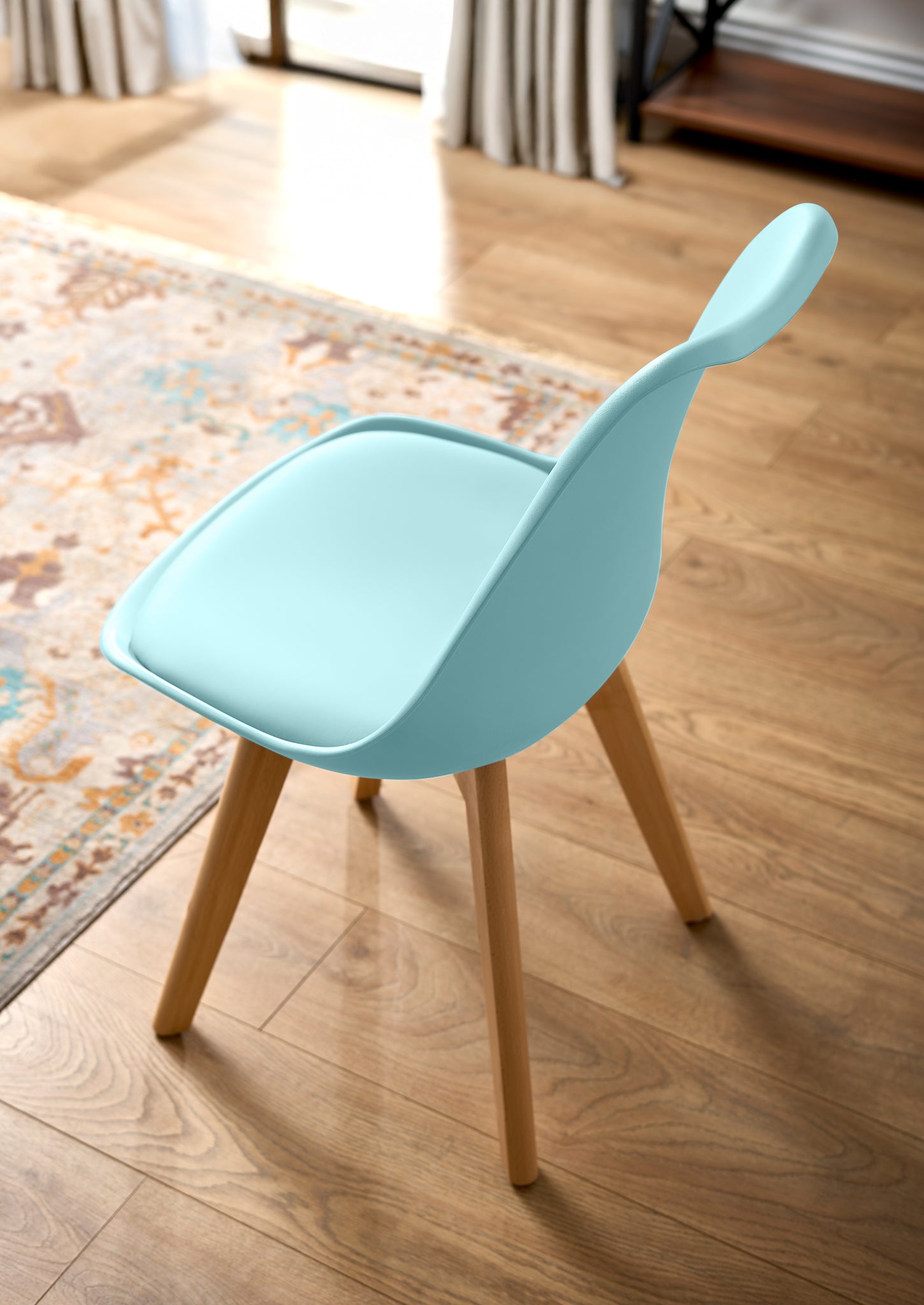 Rocco Tulip Dining Chairs - Duck Egg Blue - Bargainia.com - 