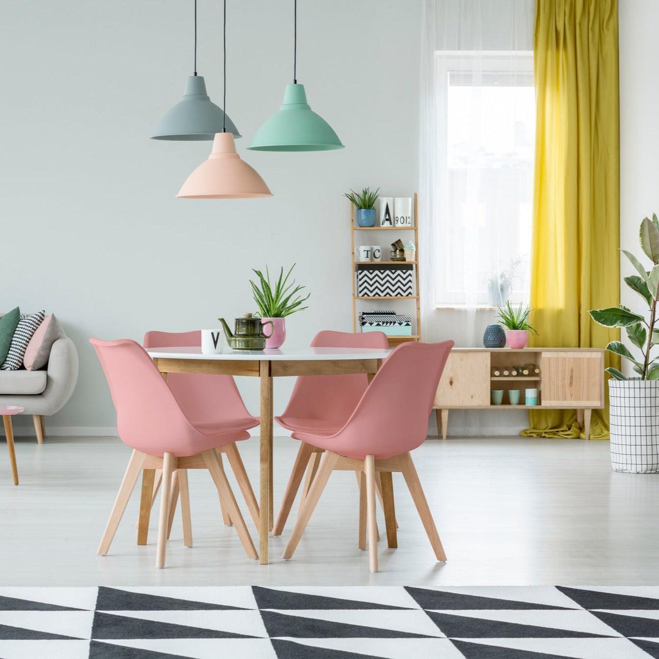 Rocco Tulip Dining Chairs - Dusty Pink Bargainia