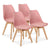 Rocco Tulip Dining Chairs - Dusty Pink - Bargainia.com - 