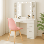 Rocco Tulip Dining Chairs - Dusty Pink - Bargainia.com - 