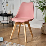 Rocco Tulip Dining Chairs - Dusty Pink - Bargainia.com - 