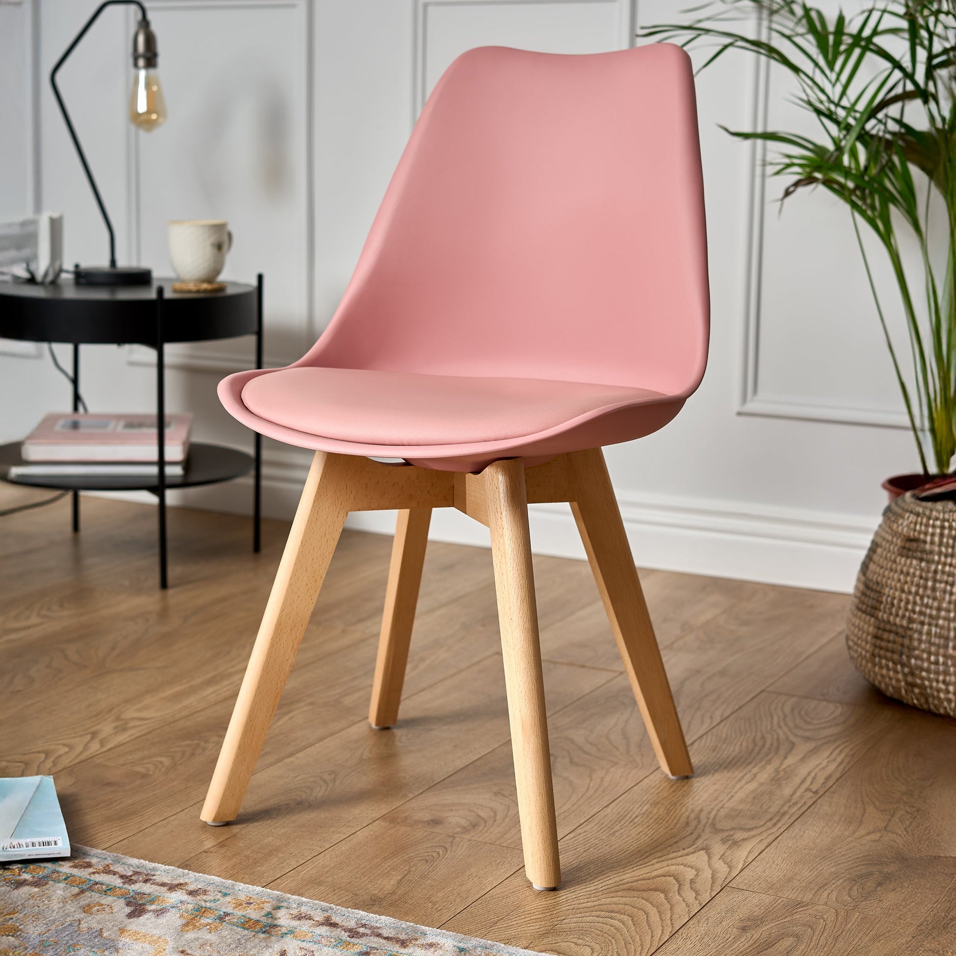 Rocco Tulip Dining Chairs - Dusty Pink Bargainia