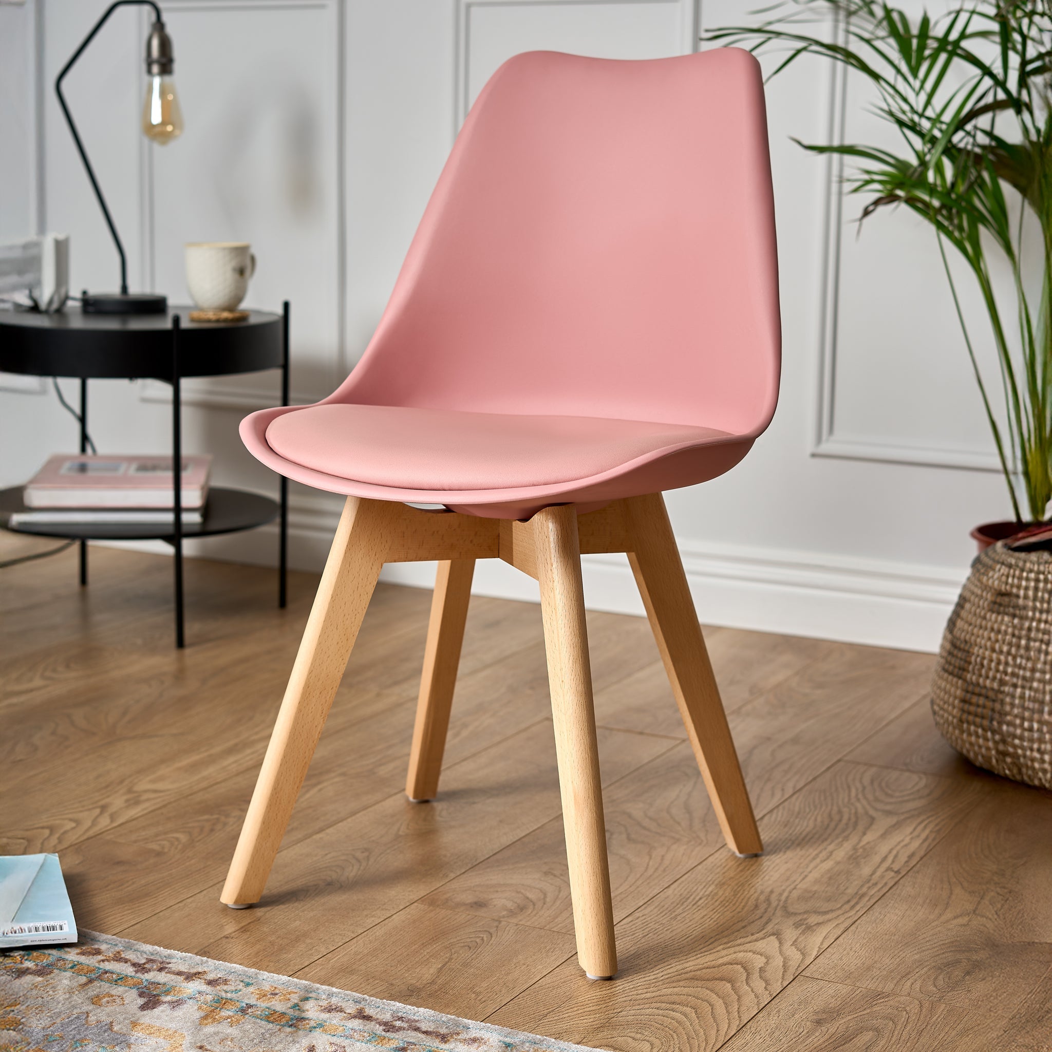 Rocco Tulip Dining Chairs - Dusty Pink Bargainia