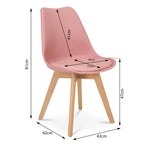 Rocco Tulip Dining Chairs - Dusty Pink - Bargainia.com - 