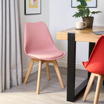 Rocco Tulip Dining Chairs - Dusty Pink - Bargainia.com - 