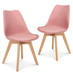 Rocco Tulip Dining Chairs - Dusty Pink - Bargainia.com - 