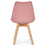 Rocco Tulip Dining Chairs - Dusty Pink - Bargainia.com - 