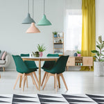 Rocco Tulip Dining Chairs - Forest Green - Bargainia.com - 