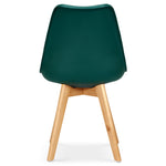 Rocco Tulip Dining Chairs - Forest Green - Bargainia.com - 