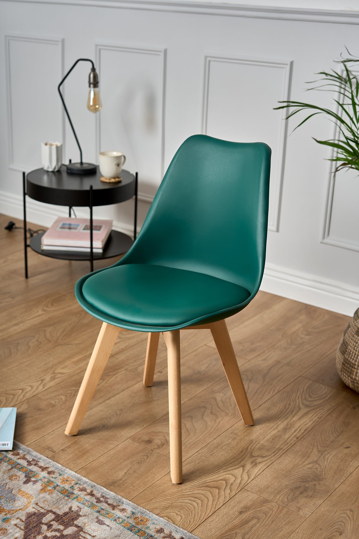 Rocco Tulip Dining Chairs - Forest Green - Bargainia.com - 