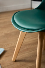 Rocco Tulip Dining Chairs - Forest Green - Bargainia.com - 