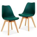 Rocco Tulip Dining Chairs - Forest Green - Bargainia.com - 