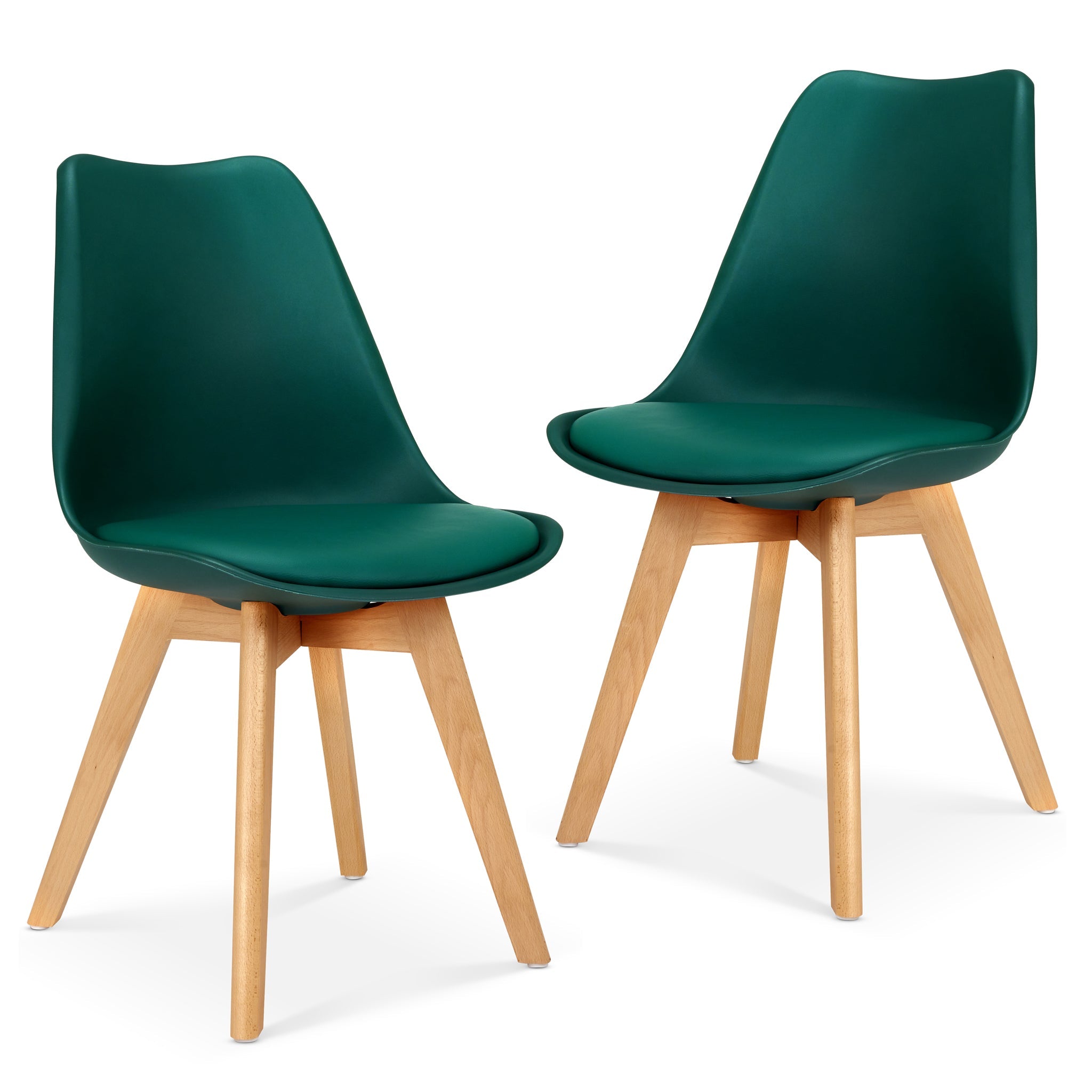 Rocco Tulip Dining Chairs - Forest Green