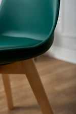 Rocco Tulip Dining Chairs - Forest Green - Bargainia.com - 