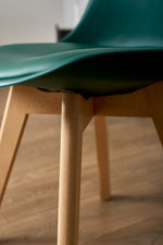 Rocco Tulip Dining Chairs - Forest Green - Bargainia.com - 