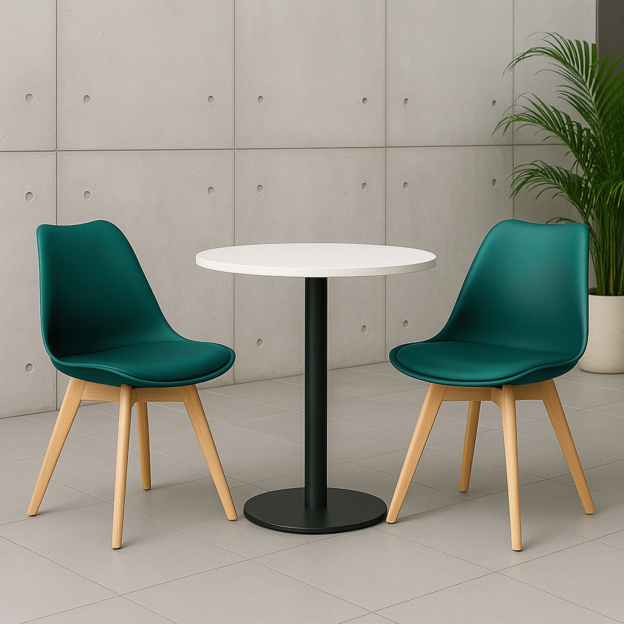 Rocco Tulip Dining Chairs - Forest Green