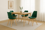 Rocco Tulip Dining Chairs - Forest Green - Bargainia.com - 
