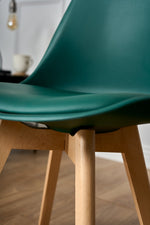 Rocco Tulip Dining Chairs - Forest Green - Bargainia.com - 