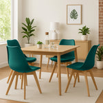 Rocco Tulip Dining Chairs - Forest Green - Bargainia.com - 