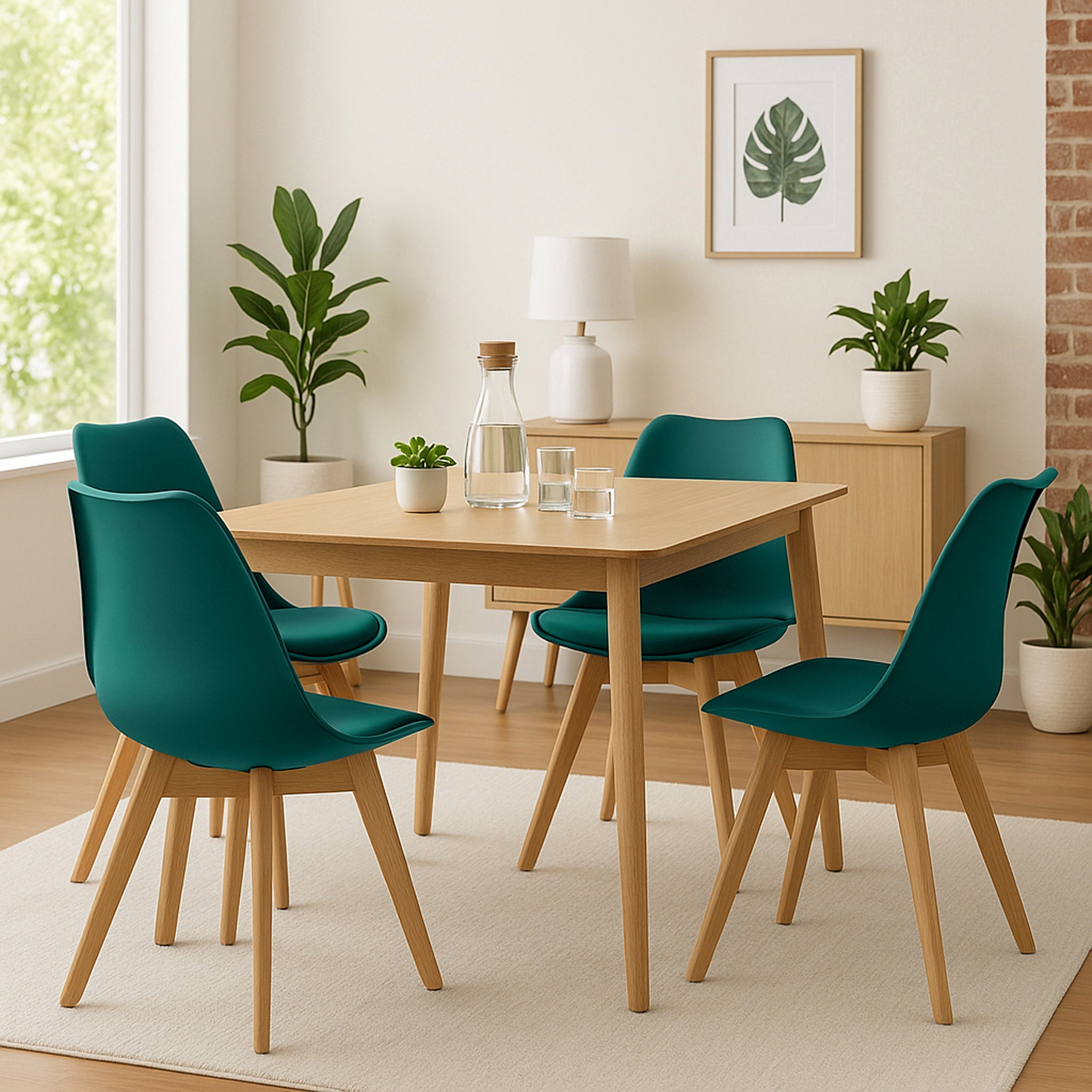 Rocco Tulip Dining Chairs - Forest Green