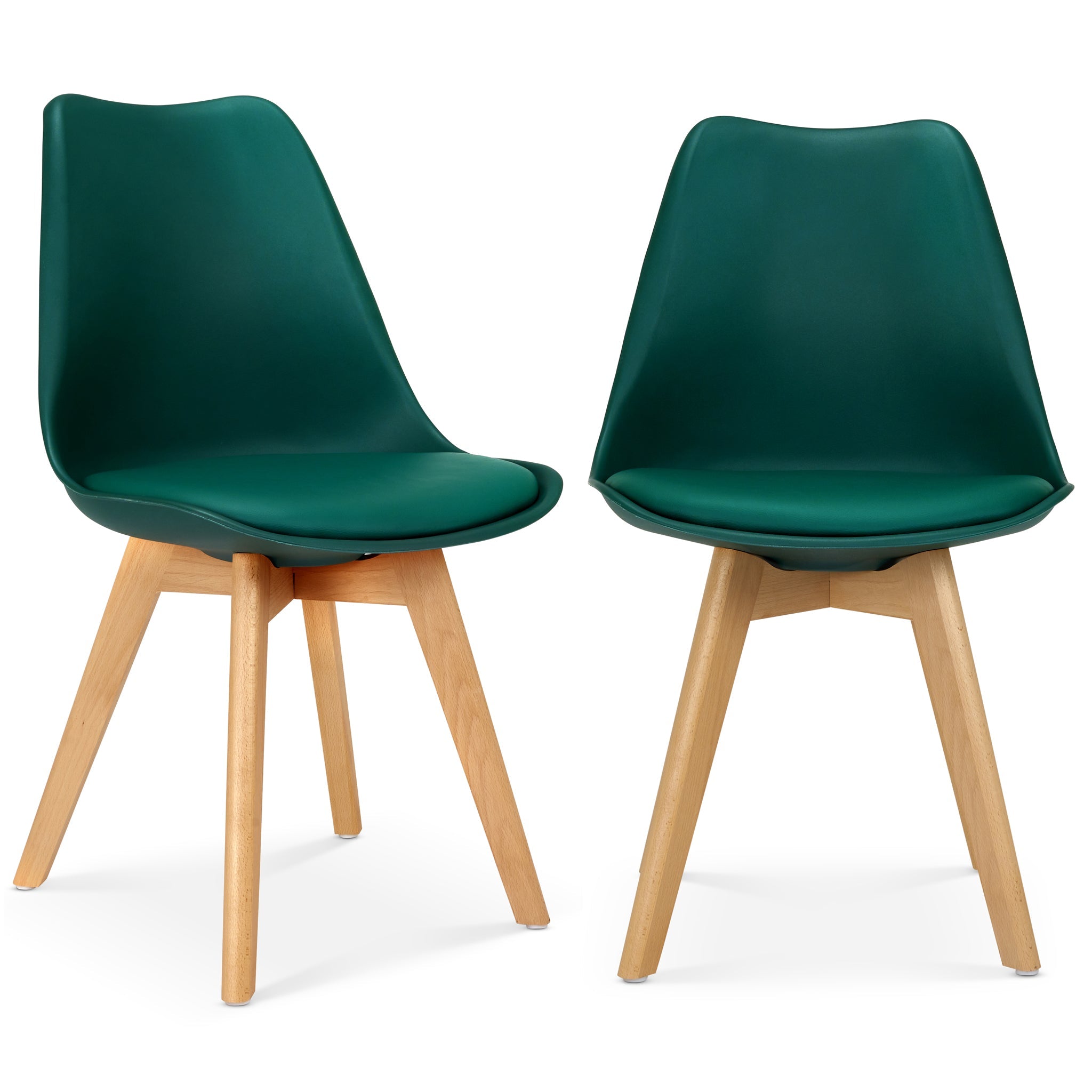 Rocco Tulip Dining Chairs - Forest Green