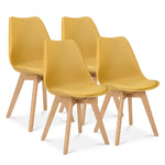 Rocco Tulip Dining Chairs - Mustard Yellow - Bargainia.com - 