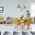 Rocco Tulip Dining Chairs - Mustard Yellow - Bargainia.com - 