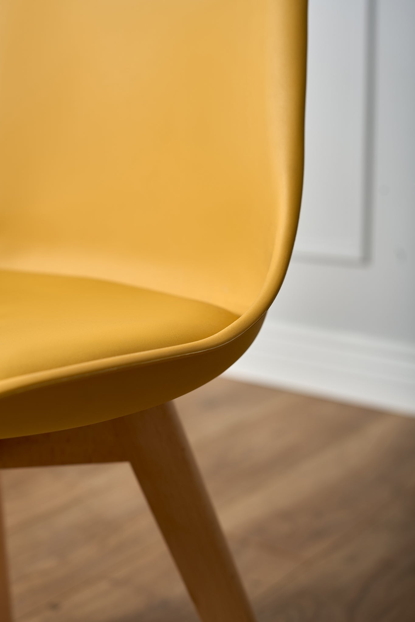 Rocco Tulip Dining Chairs - Mustard Yellow Bargainia