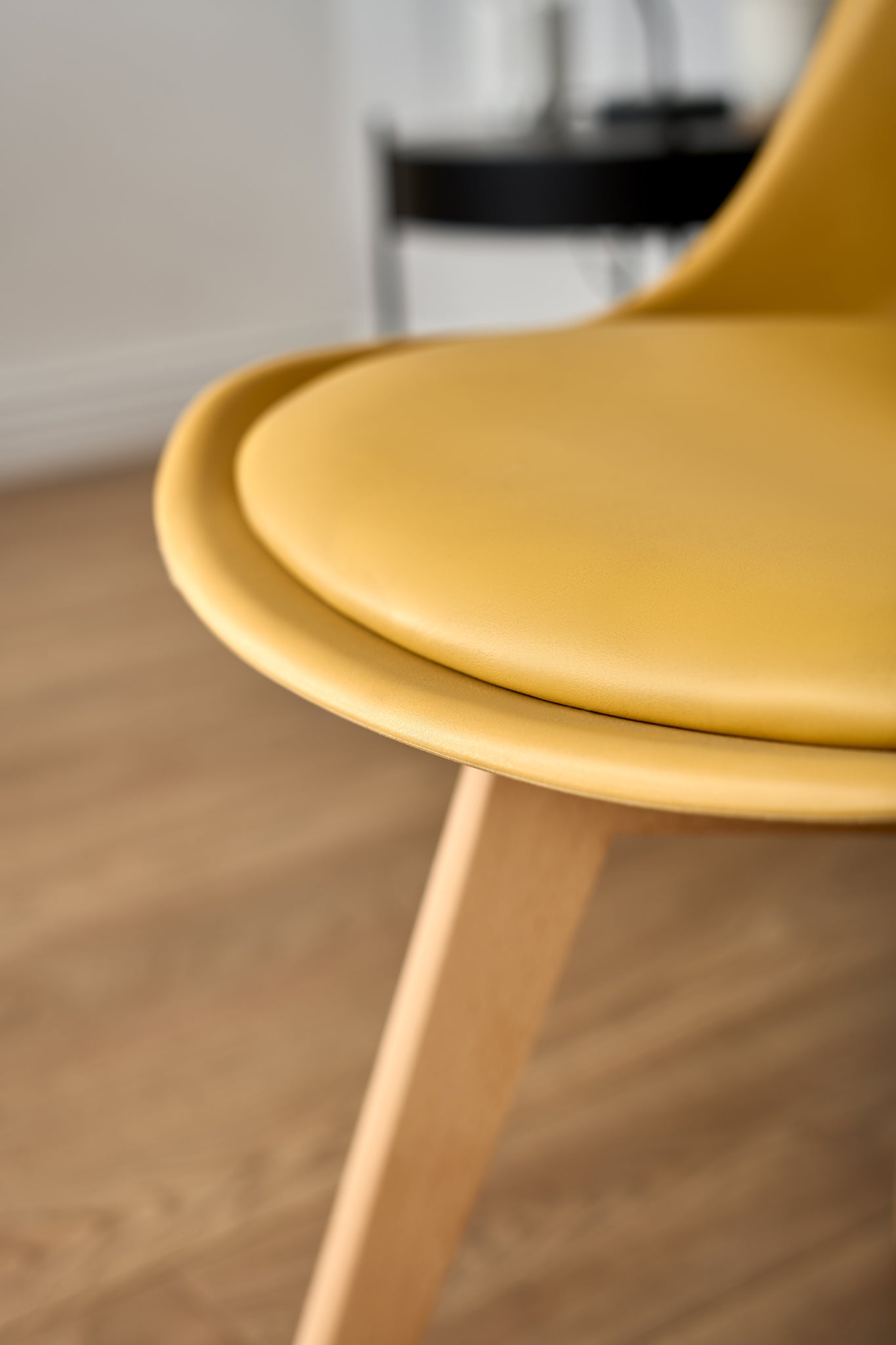 Rocco Tulip Dining Chairs - Mustard Yellow - Bargainia.com - 