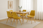 Rocco Tulip Dining Chairs - Mustard Yellow - Bargainia.com - 