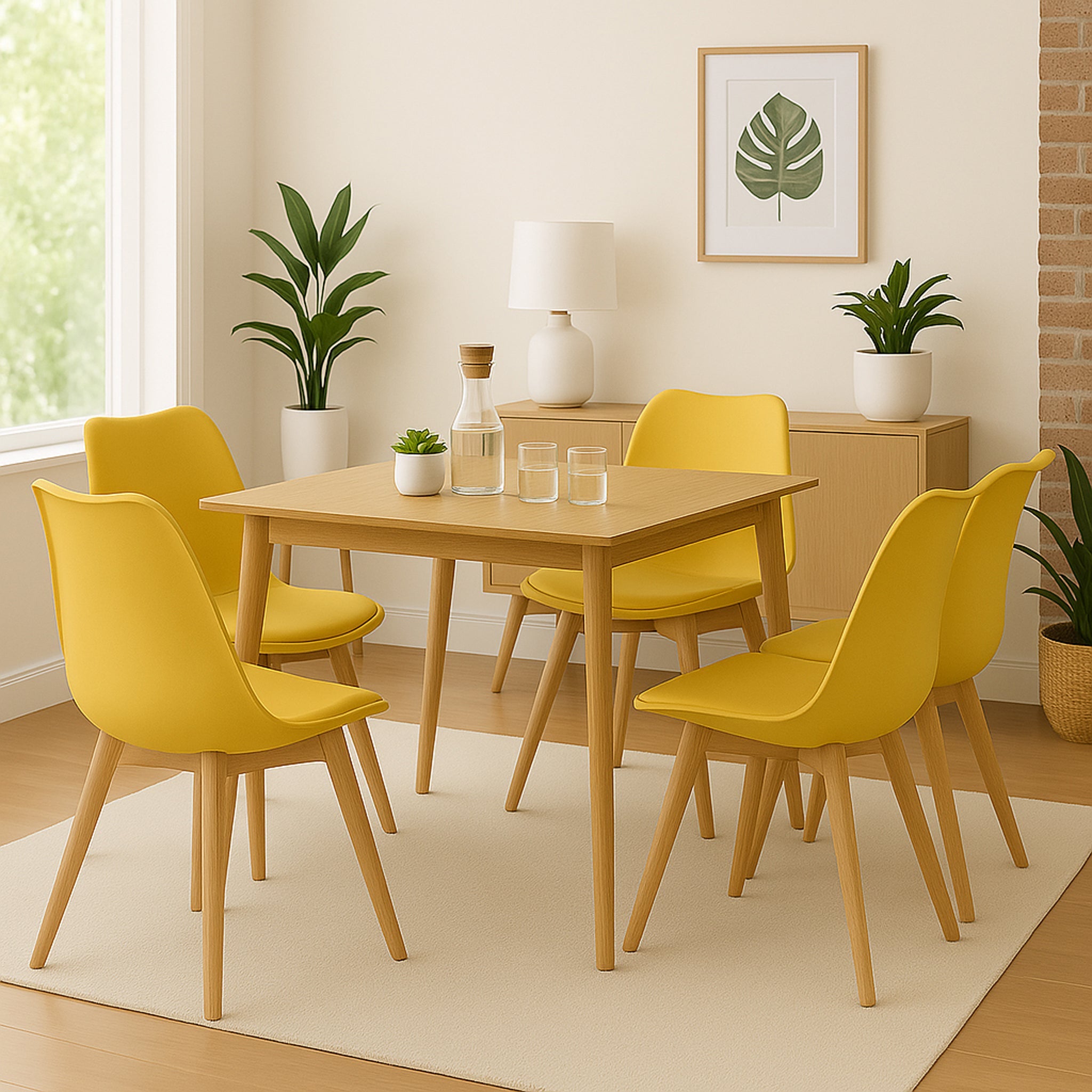 Rocco Tulip Dining Chairs - Mustard Yellow Bargainia
