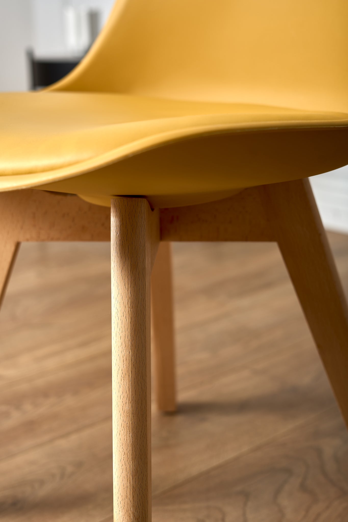 Rocco Tulip Dining Chairs - Mustard Yellow - Bargainia.com - 