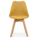 Rocco Tulip Dining Chairs - Mustard Yellow - Bargainia.com - 