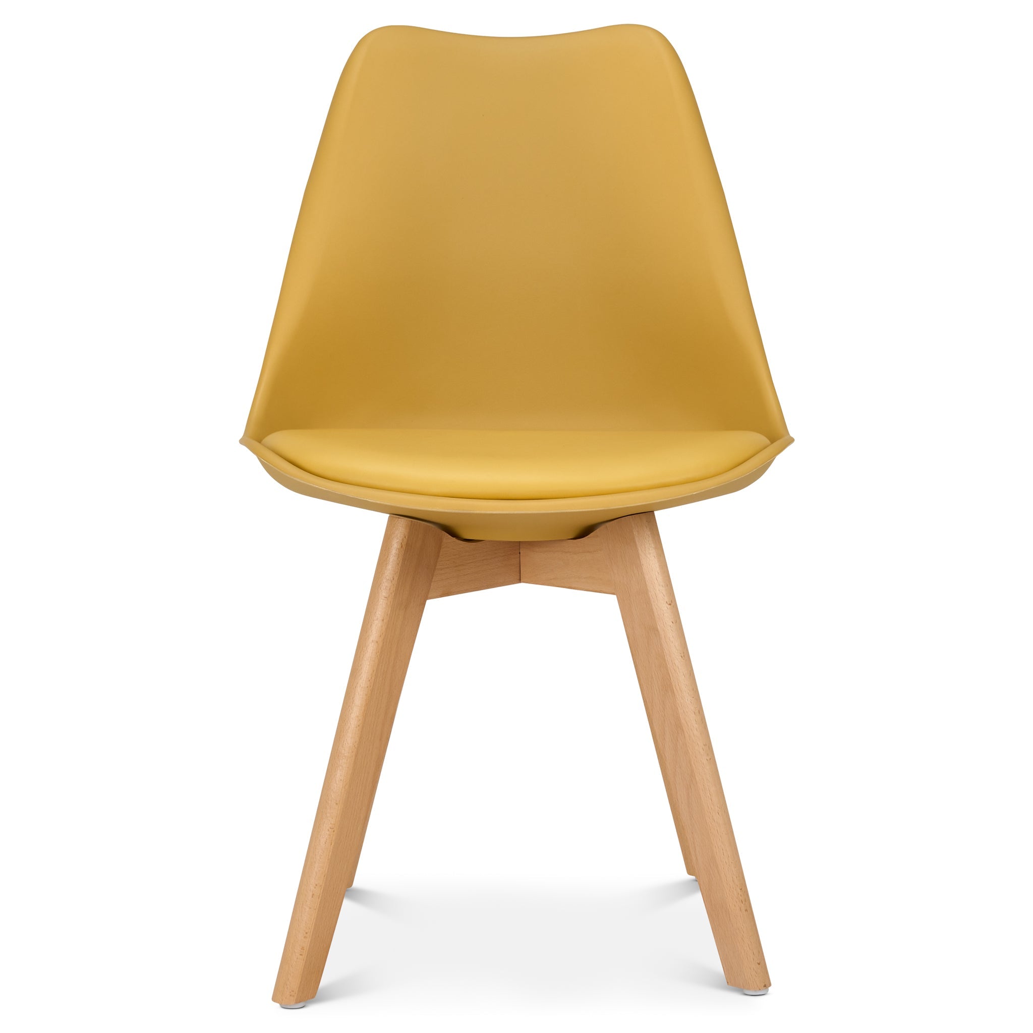Rocco Tulip Dining Chairs - Mustard Yellow Bargainia