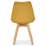 Rocco Tulip Dining Chairs - Mustard Yellow - Bargainia.com - 