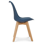 Rocco Tulip Dining Chairs - Navy Blue - Bargainia.com - 