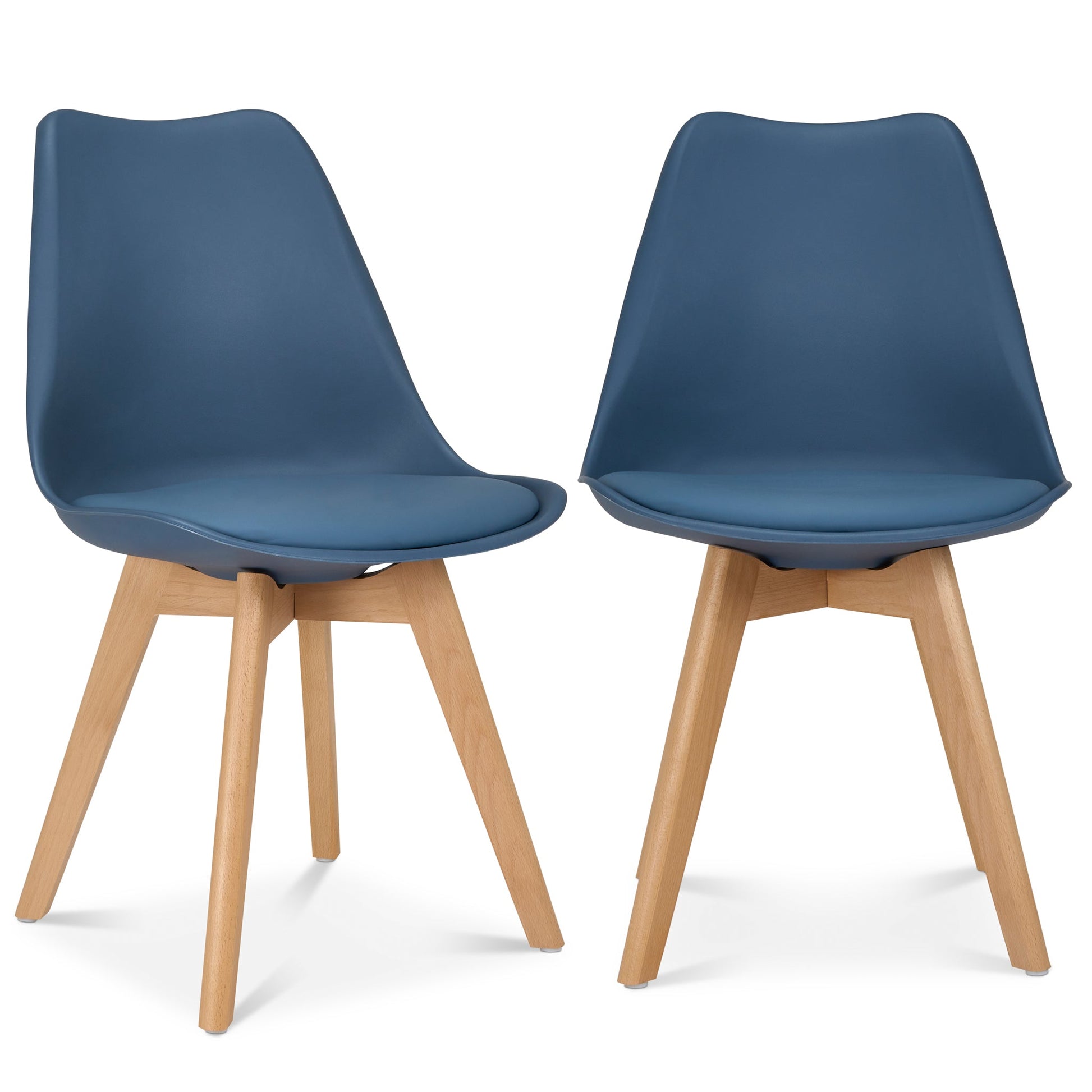 Rocco Tulip Dining Chairs - Navy Blue Bargainia