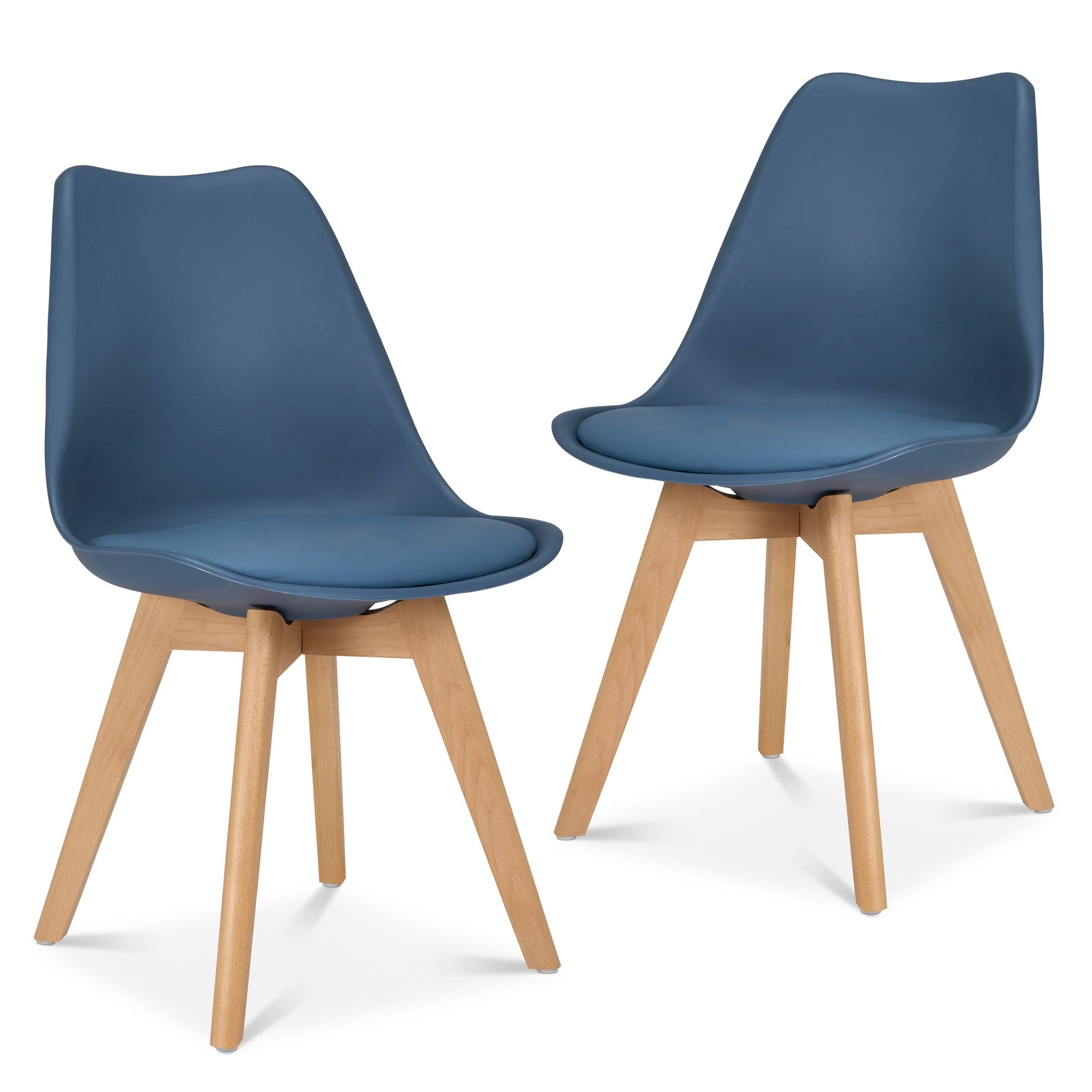 Rocco Tulip Dining Chairs - Navy Blue - Bargainia.com - 
