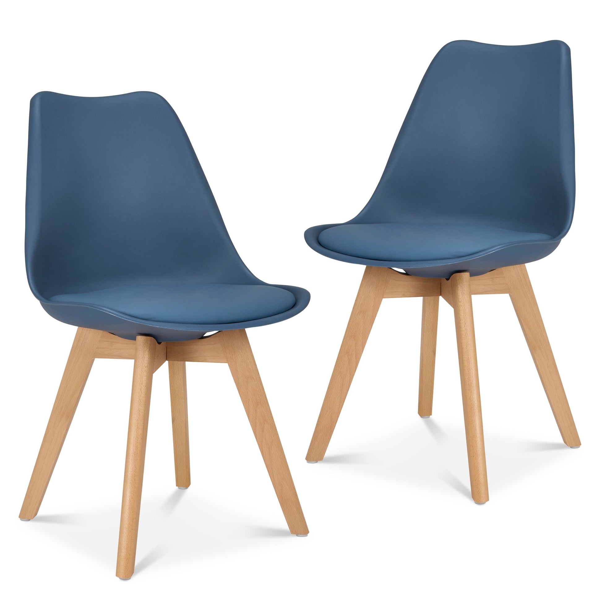 Rocco Tulip Dining Chairs - Navy Blue Bargainia