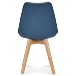 Rocco Tulip Dining Chairs - Navy Blue - Bargainia.com - 